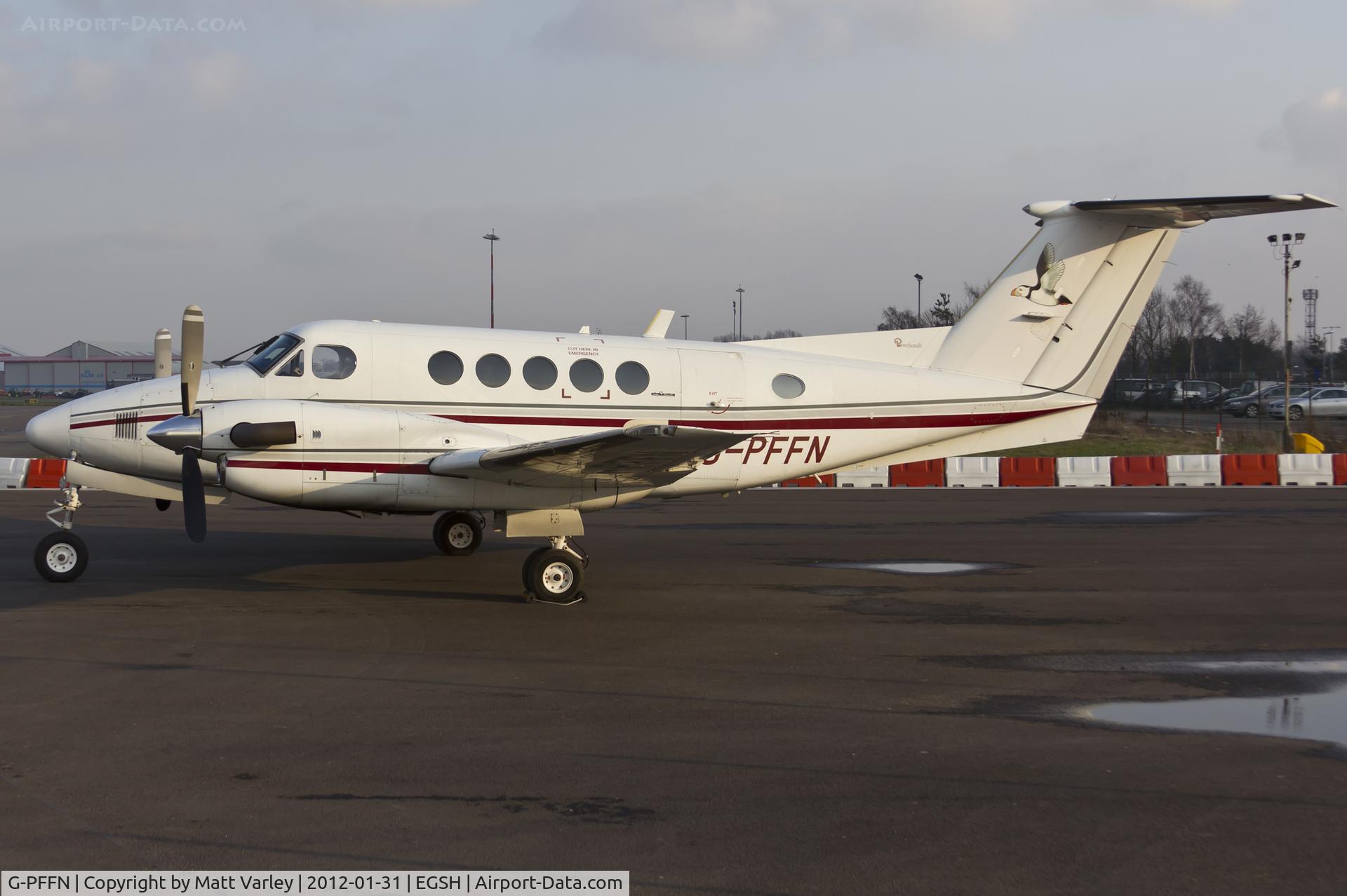G-PFFN, 1979 Beech 200 Super King Air C/N BB-456, Sat on stand at SaxonAir.