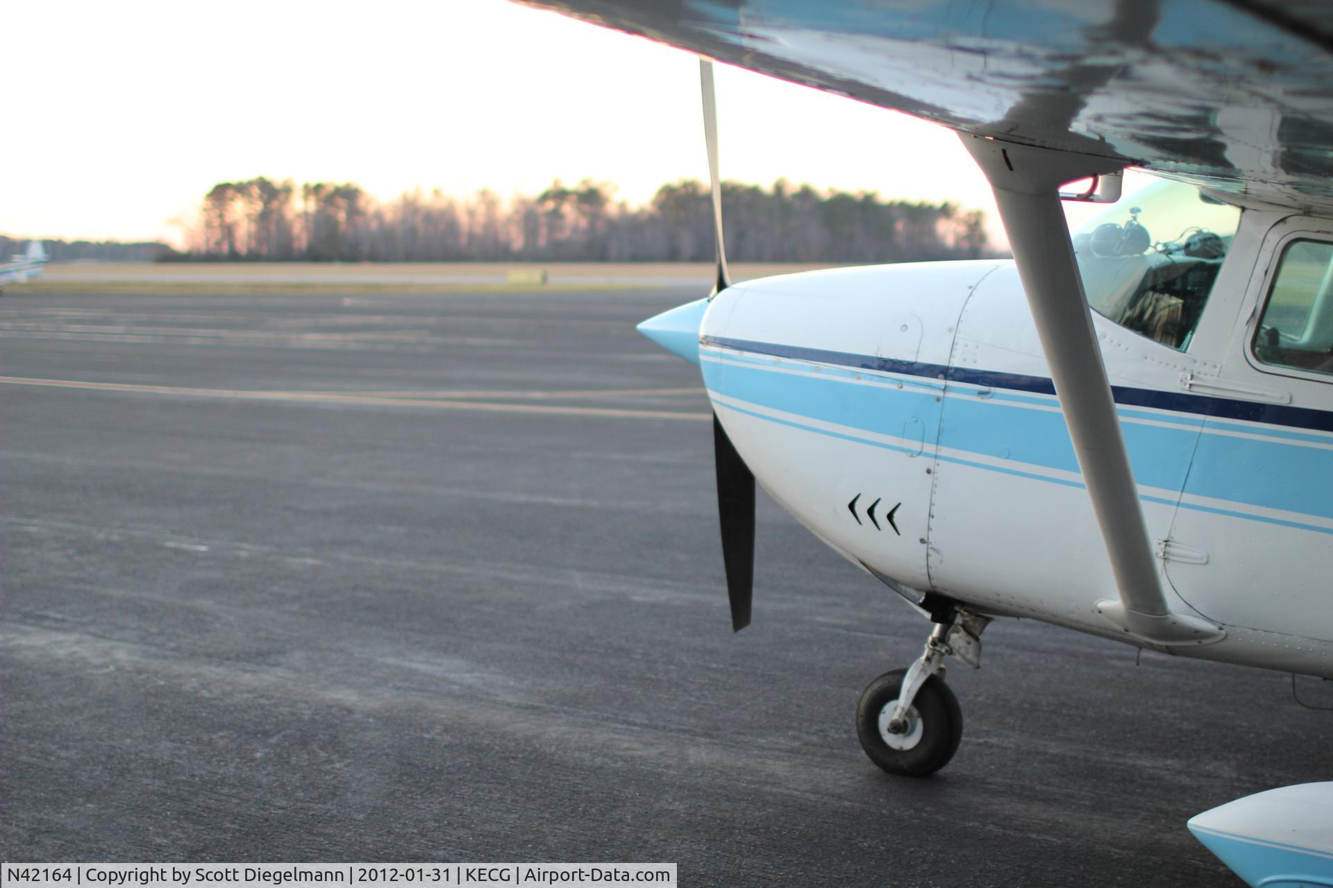 N42164, 1968 Cessna 182L Skylane C/N 18258882, just after landing