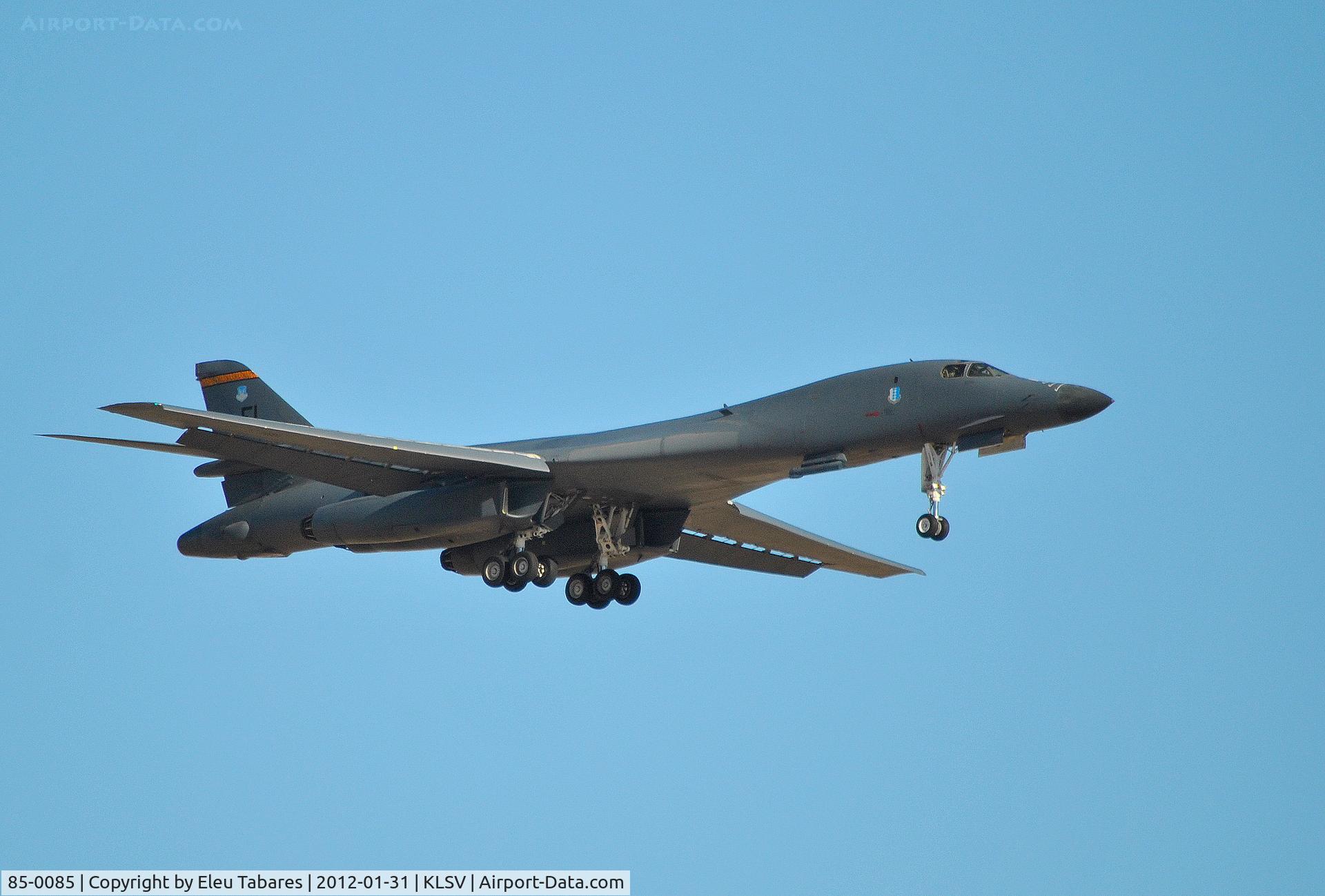 85-0085, 1985 Rockwell B-1B Lancer C/N 45, Taken during Red Flag Exercise at Nellis Air Force Base, Nevada.
