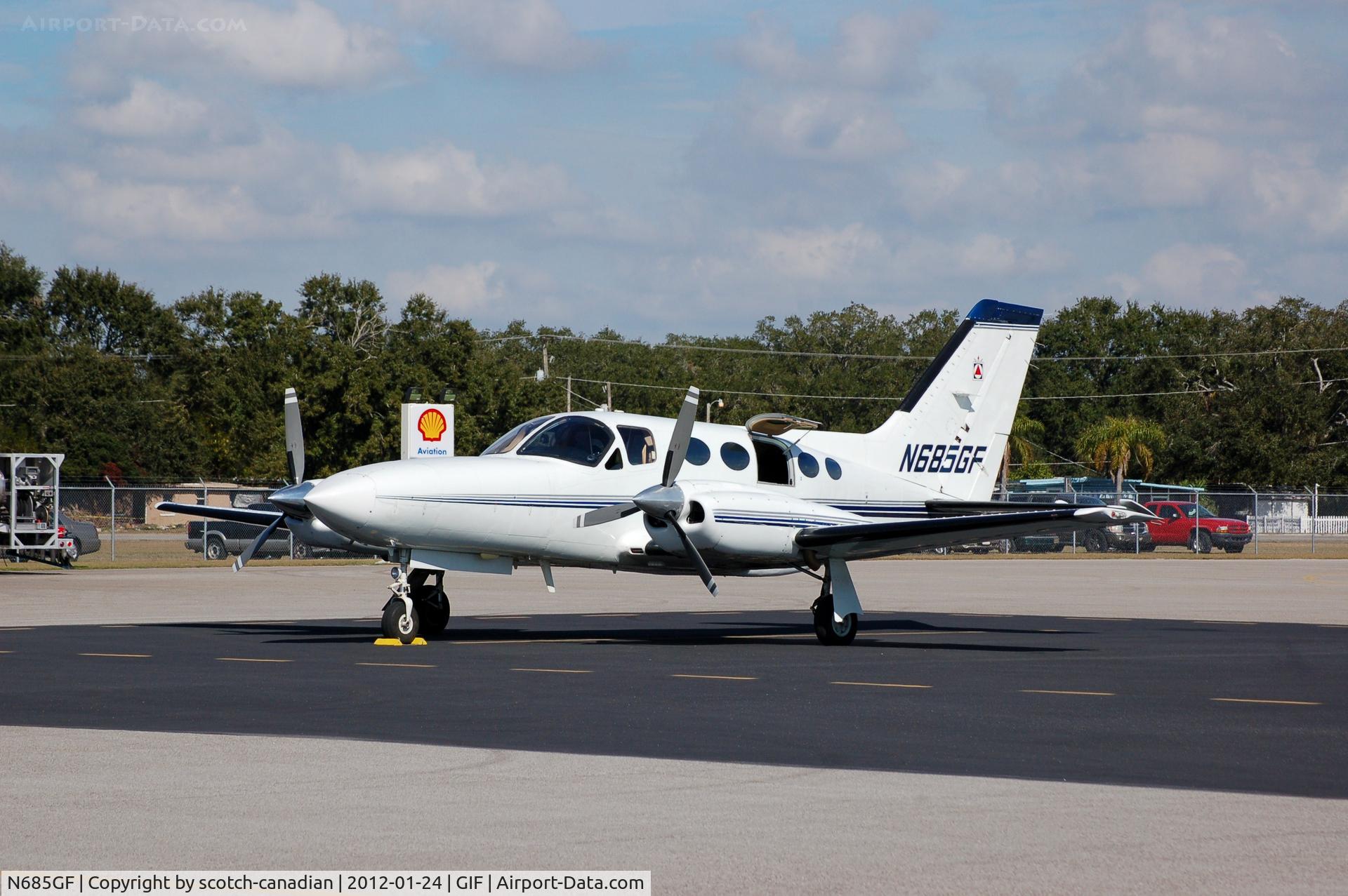 N685GF, Cessna 421C Golden Eagle C/N 421C0680, Cessna 421C N685GF at Gilbert Airport, Winter Haven, FL