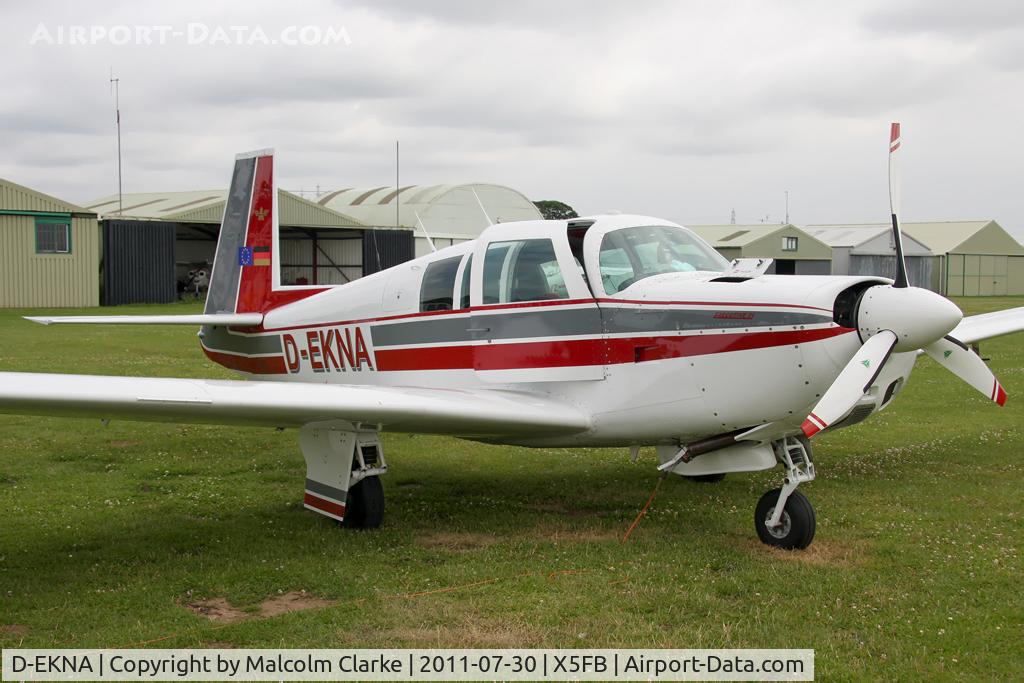 D-EKNA, 1967 Mooney M20F Executive C/N 670297, Mooney M20F Executive, an airfield resident at Fishburn Airfield, UK, July 2011.