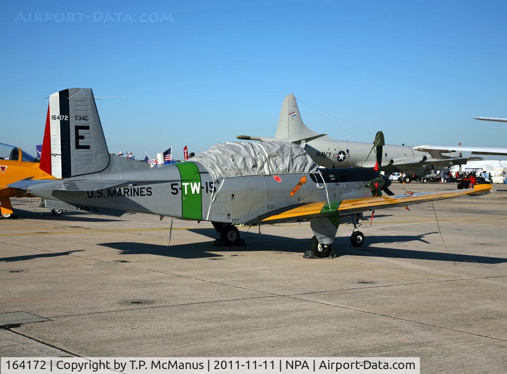 164172, Beech T-34C Turbo Mentor C/N GL-352, Parked on the ramp at NPA displaying the markings of VT-2.