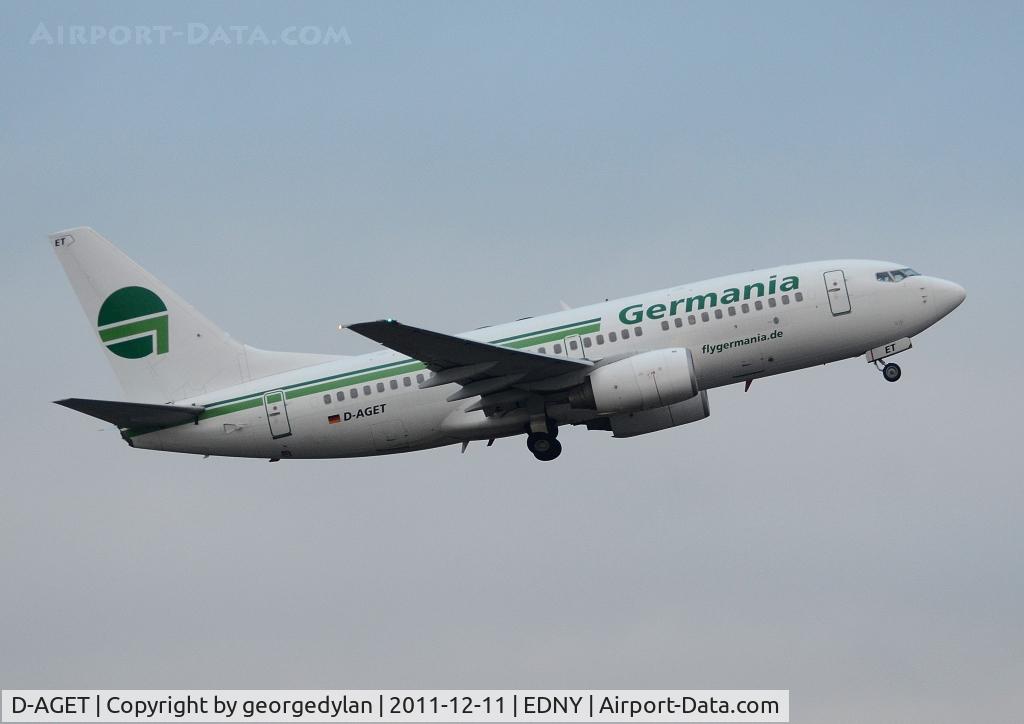 D-AGET, 1998 Boeing 737-75B C/N 28109, regular holiday charter at FDH