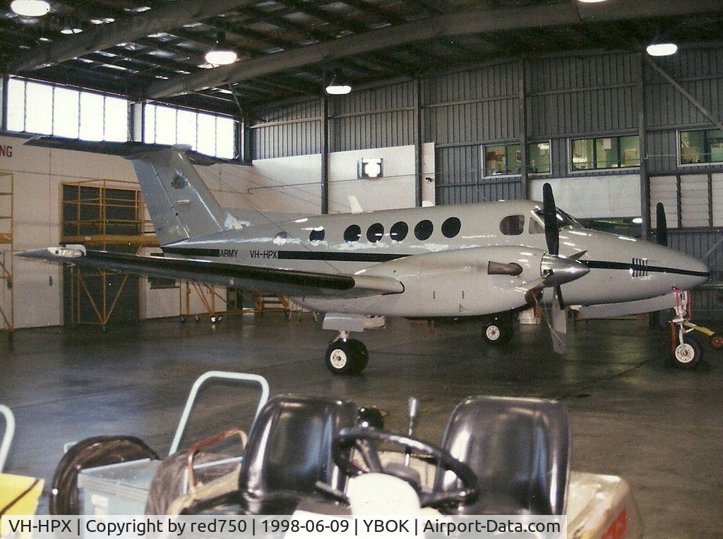 VH-HPX, 1995 Beech B200 King Air C/N BB-1505, Army KingAir VH-HPX photographed at Oakey by Edwin van Opstal, displayed with permission. Scanned from a color print.