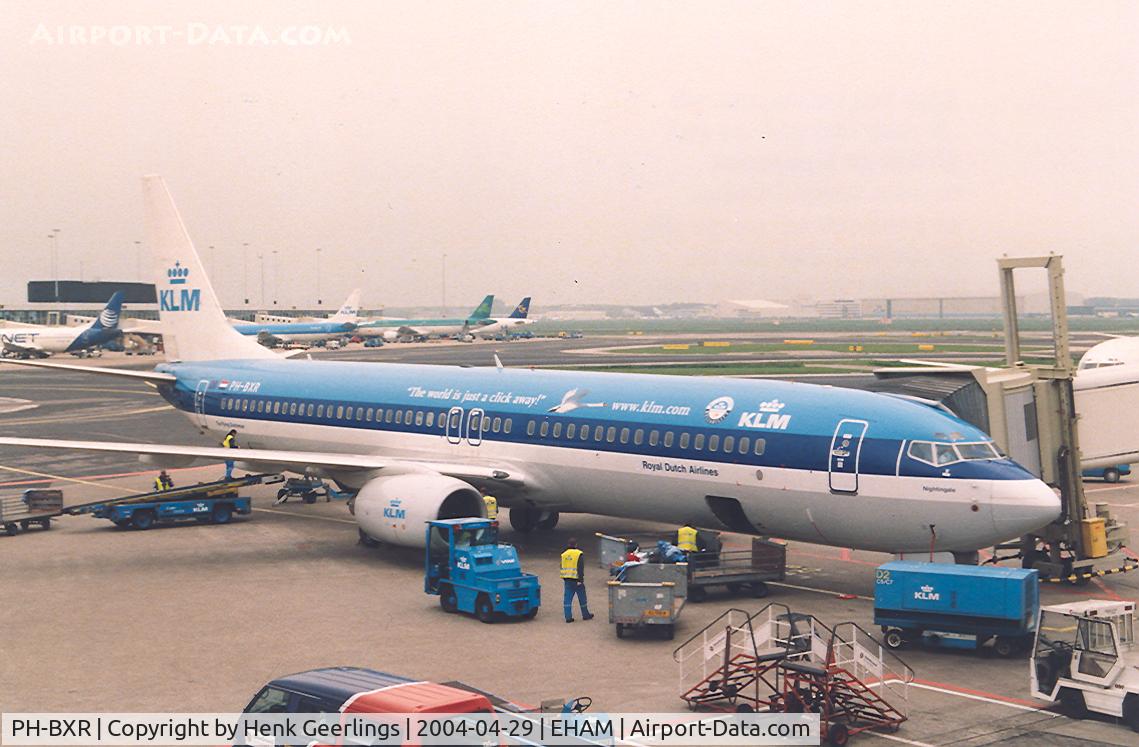 PH-BXR, 2001 Boeing 737-9K2 C/N 29601, KLM , special logo on fuselage.
=The World is Just a Click Away= 
Old Colour scheme
