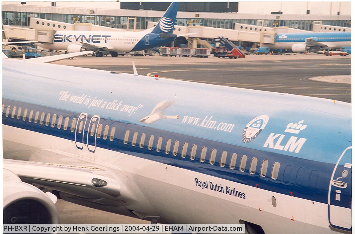 PH-BXR, 2001 Boeing 737-9K2 C/N 29601, KLM , special logo on fuselage.
=The World is Just a Click Away= 
Old Colour scheme