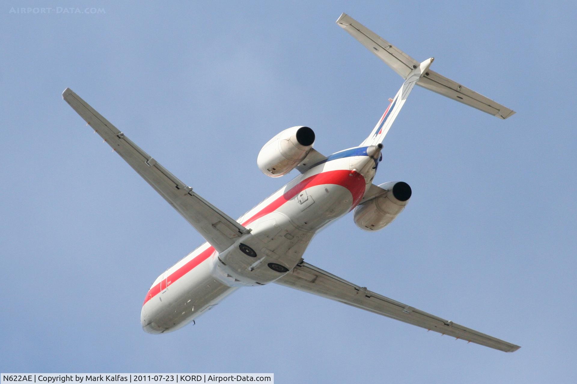N622AE, 1999 Embraer ERJ-145LR (EMB-145LR) C/N 145108, American Eagle Embraer EMB-145LR N622AE departing RWY 32L KORD.