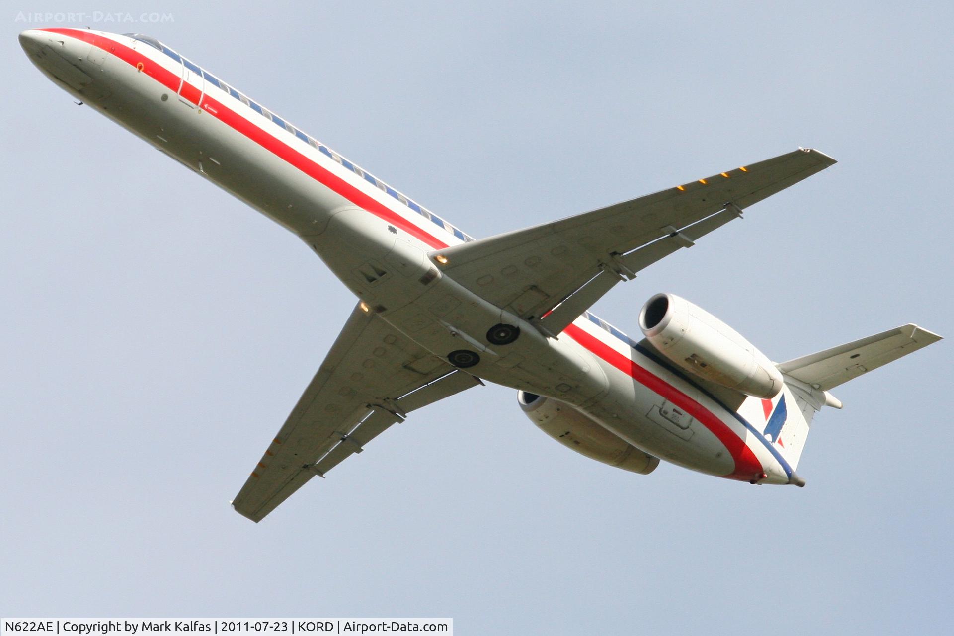 N622AE, 1999 Embraer ERJ-145LR (EMB-145LR) C/N 145108, American Eagle Embraer EMB-145LR N622AE departing RWY 32L KORD.