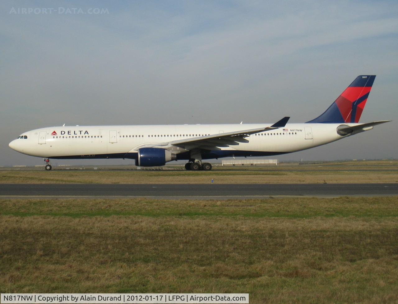 N817NW, 2007 Airbus A330-323 C/N 0843, One of numerous fleet members inherited from Northwest. DL retained the dual class C34Y264 configuration already then in use by NW.