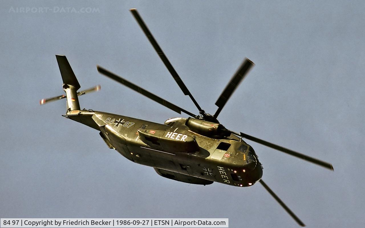 84 97, Sikorsky (VFW-Fokker) CH-53G C/N V65-095, flying display at Fliegerhorst Neuburg