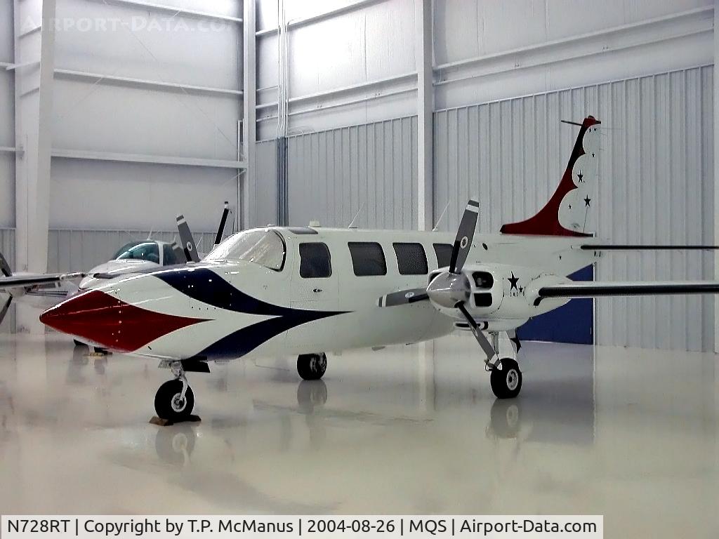 N728RT, 1978 Piper PA-60-601P Aerostar C/N 61P05627963243, A/C displaying USAF Thunderbirds markings, Hangered at KMQS