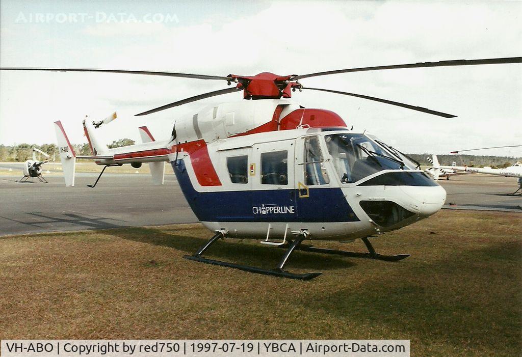 VH-ABO, MBB-Kawasaki BK-117B-1 C/N 1005, Photograph by Edwin van Opstal with permission. Scanned from a color print.
