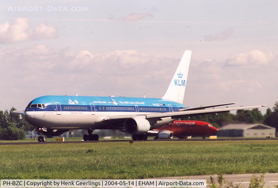 PH-BZC, 1995 Boeing 767-306/ER C/N 26263, KLM , special  logo on fuselage,
=The World is Just a Click Away =