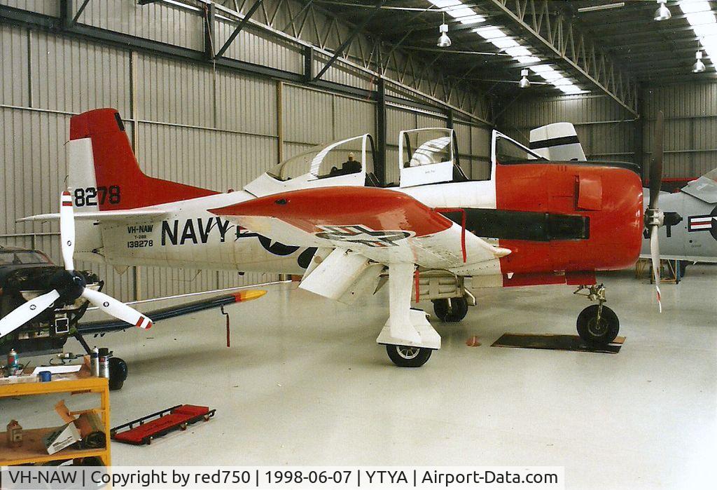 VH-NAW, 1962 North American T-28B Trojan C/N 200-349, Photograph by Edwin van Opstal with permission. Scanned from a color print.