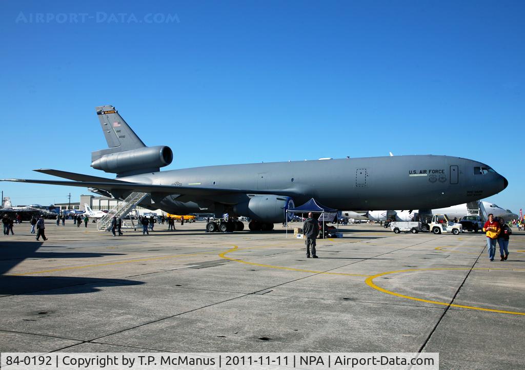 84-0192, 1984 McDonnell Douglas KC-10A Extender C/N 48231, 84-0192 assigned to the 305 / 514 AMW McGuire AFB, NJ on display at Naval Air Station Pensacola, FL.