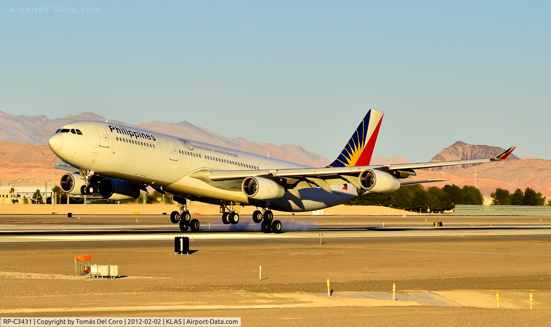 RP-C3431, Airbus A340-313X C/N 176,  Philippine Airlines Airbus A340-313X RP-C3431 (cn 176) Logo: 