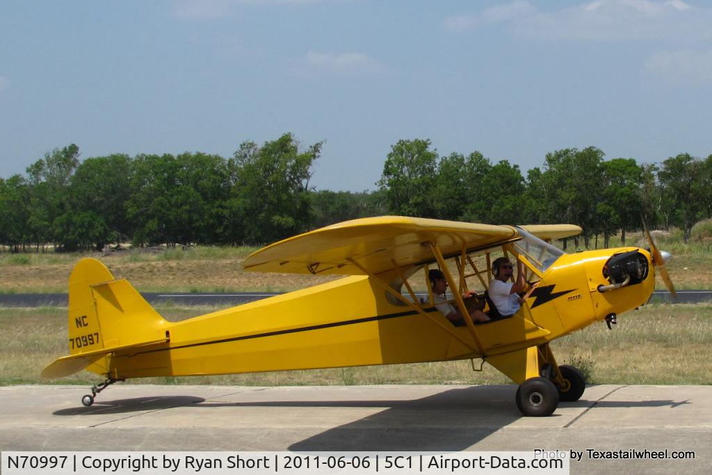 N70997, 1946 Piper J3C-65 Cub C/N 18012, The Cub at Boerne Stage Airfield