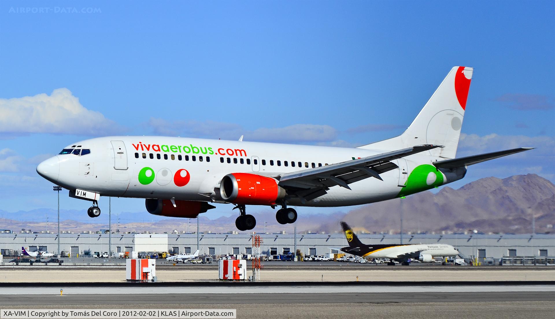 XA-VIM, 1991 Boeing 737-33A C/N 25032, XA-VIM Viva Aerobus 1991 Boeing 737-33A C/N 25032- Las Vegas - McCarran International (LAS / KLAS)USA - Nevada, February 02, 2012Photo: Tomás Del Coro