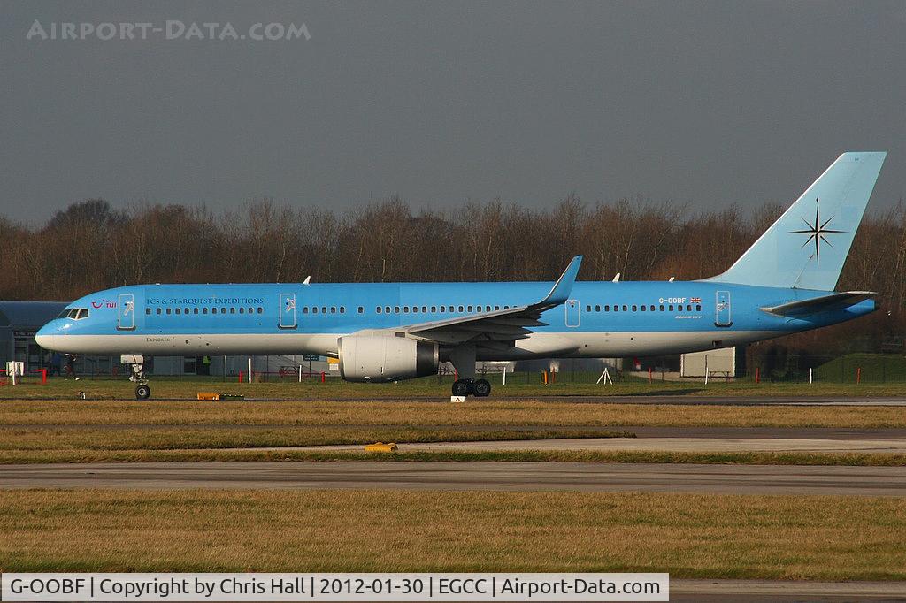 G-OOBF, 2004 Boeing 757-28A C/N 33101, Operated by Thomson for TCS & Starquest Expedition, this VIP-configured B757 seats 78 passengers in plush VIP-style leather seating