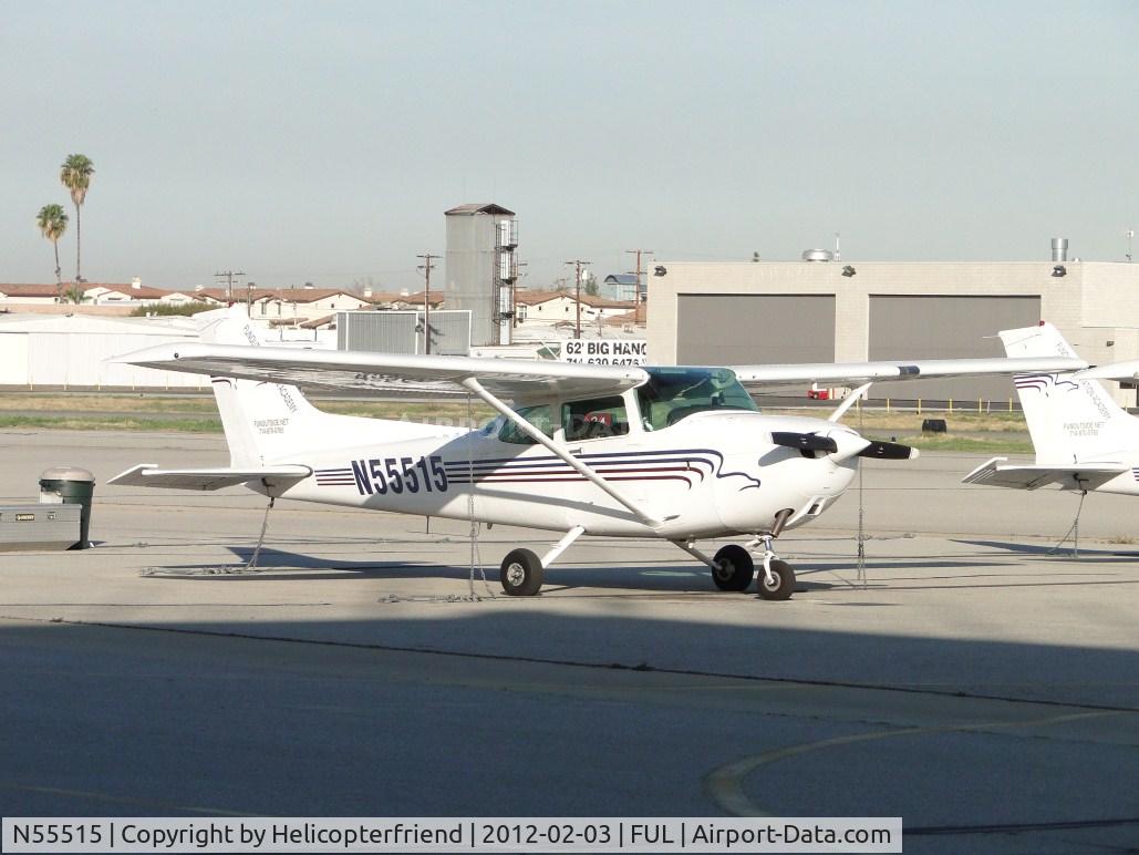 N55515, 1981 Cessna 172P C/N 17275195, Tied own and parked