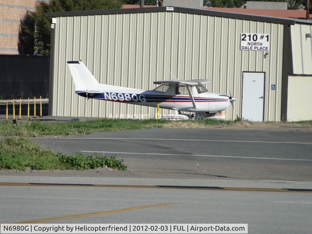 N6980G, 1970 Cessna 150L C/N 15072480, Parked on the northside