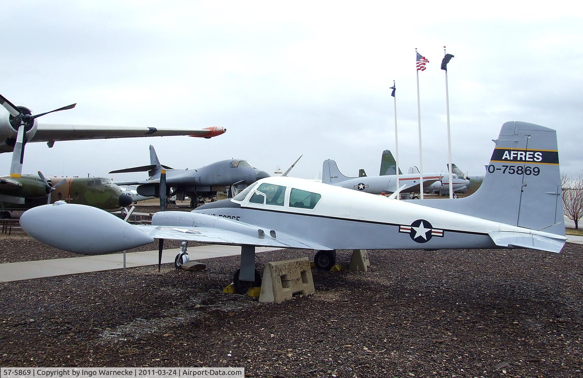 57-5869, 1956 Cessna U-3A Blue Canoe (310A) C/N 38024, Cessna L-27A (U-3A) at the Hill Aerospace Museum, Roy UT