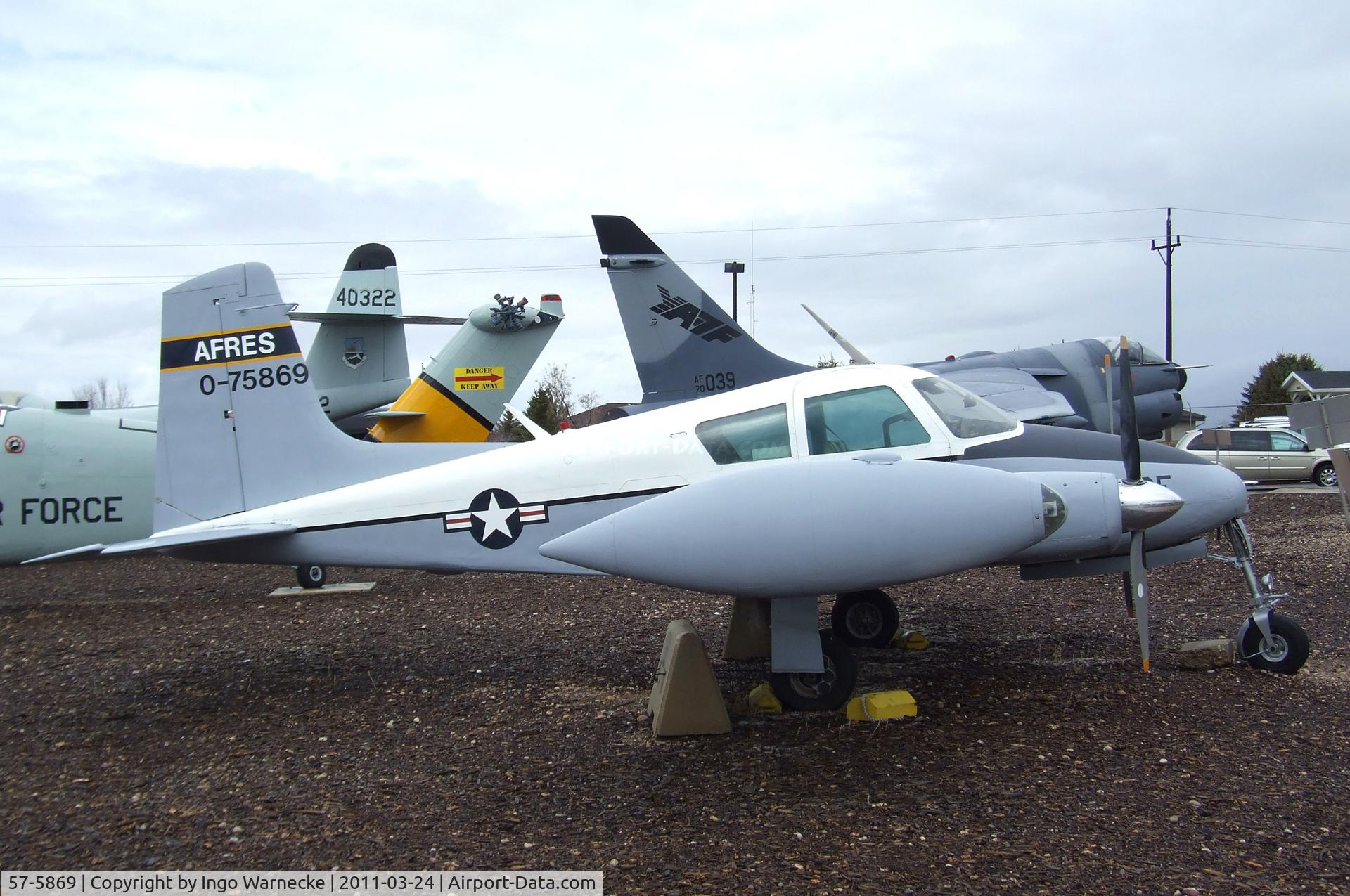 57-5869, 1956 Cessna U-3A Blue Canoe (310A) C/N 38024, Cessna L-27A (U-3A) at the Hill Aerospace Museum, Roy UT