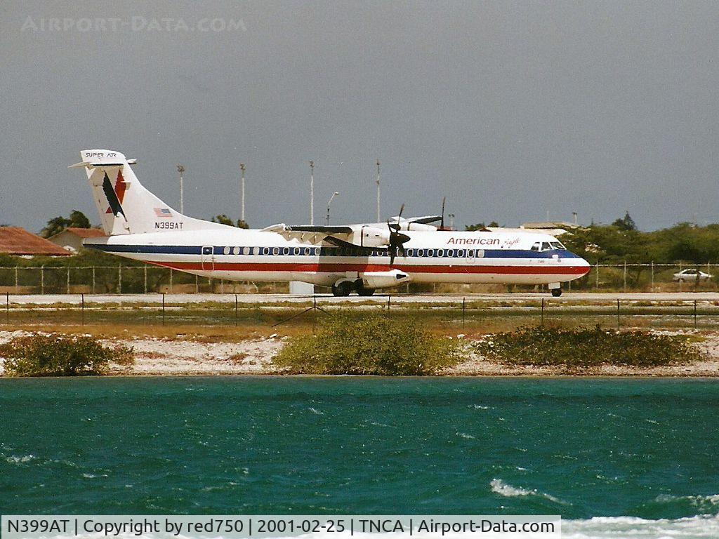 N399AT, 1994 ATR 72-212 C/N 399, Photograph by Edwin van Opstal with permission. Scanned from a color print.