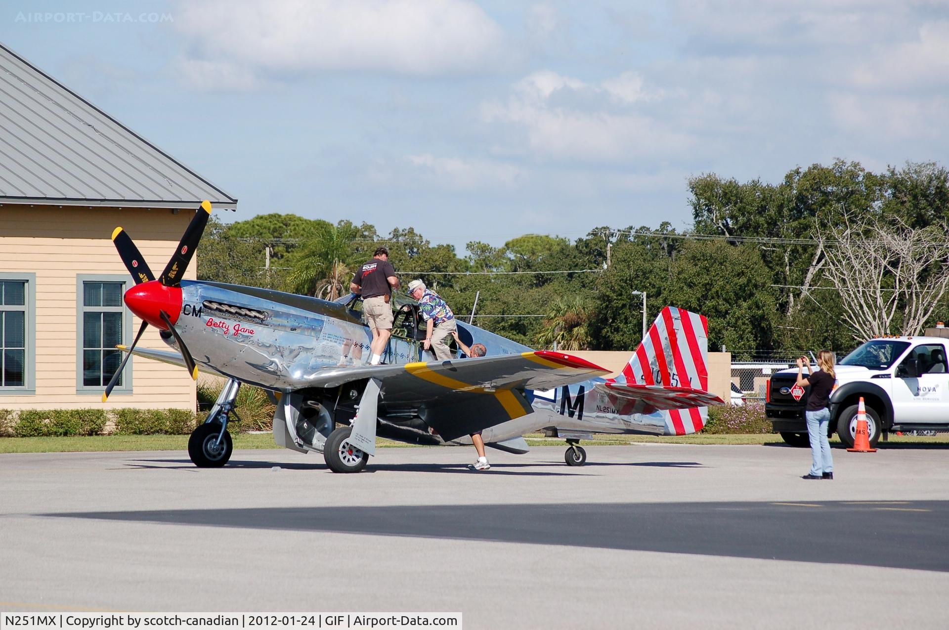 N251MX, 1943 North American P-51C-10 Mustang C/N 103-22730, 1943 North American P-51C N251MX at Gilbert Airport, Winter Haven, FL