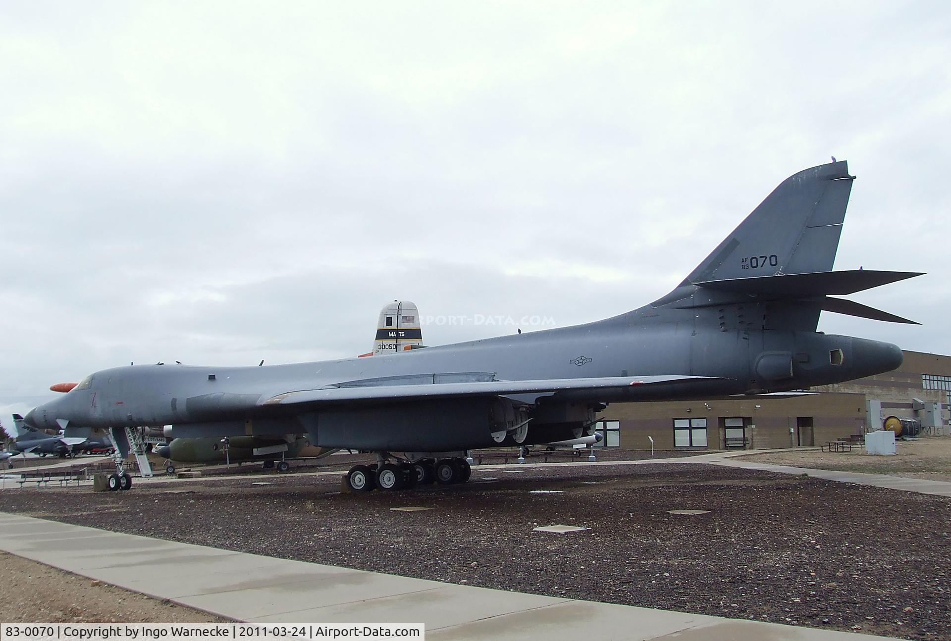 83-0070, 1983 Rockwell B-1B Lancer C/N 7, Rockwell B-1B Lancer at the Hill Aerospace Museum, Roy UT