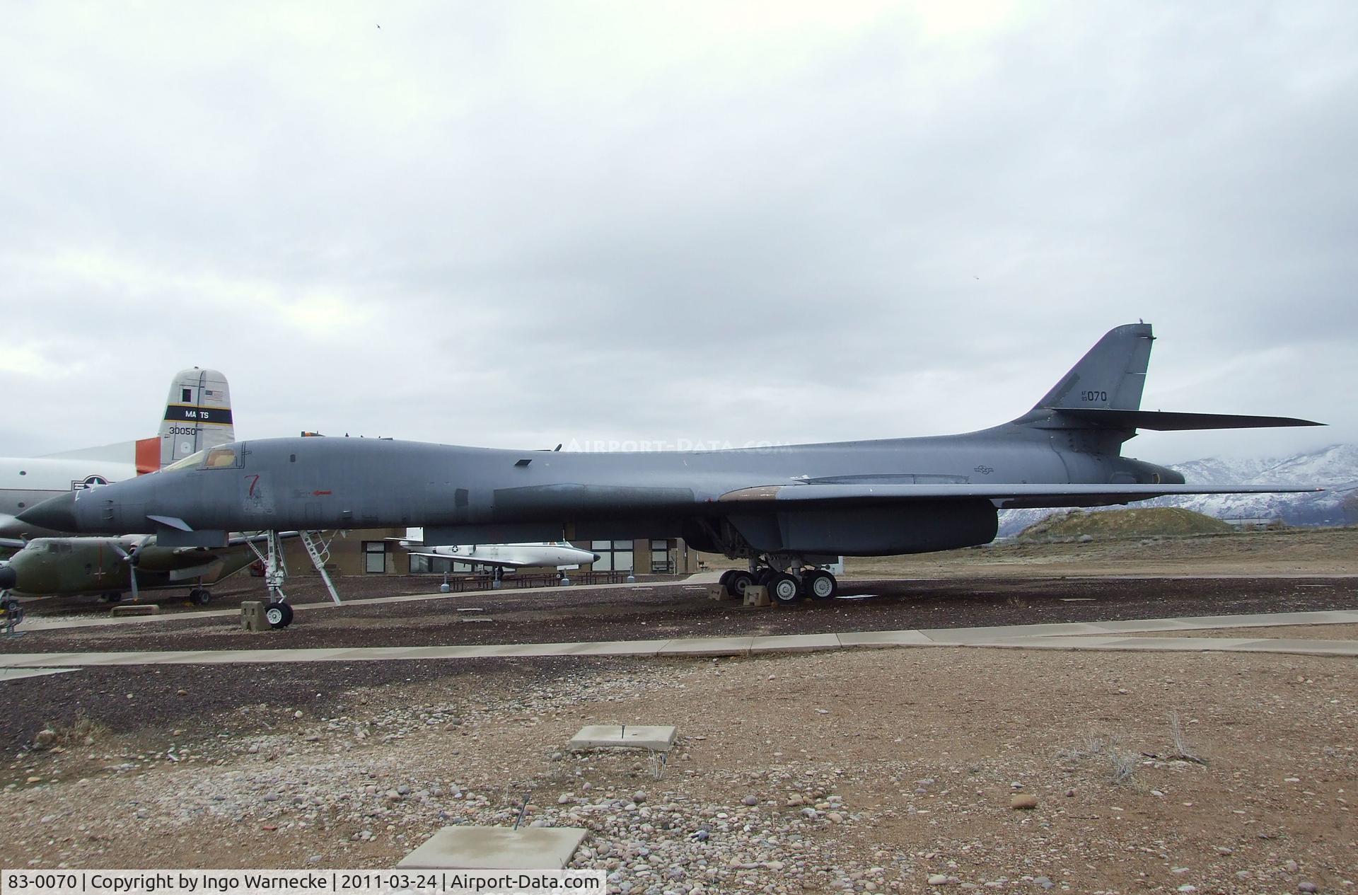 83-0070, 1983 Rockwell B-1B Lancer C/N 7, Rockwell B-1B Lancer at the Hill Aerospace Museum, Roy UT