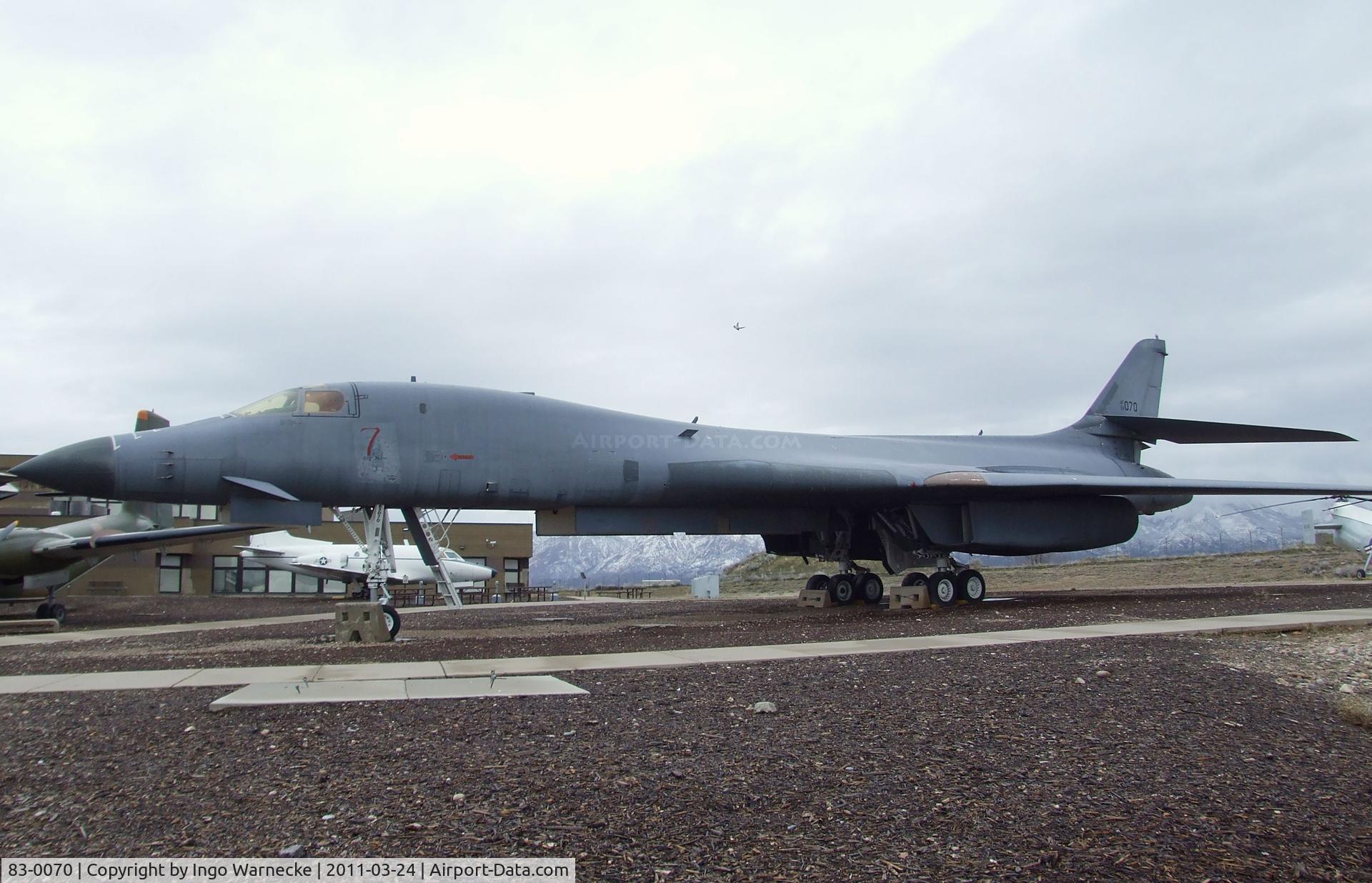83-0070, 1983 Rockwell B-1B Lancer C/N 7, Rockwell B-1B Lancer at the Hill Aerospace Museum, Roy UT