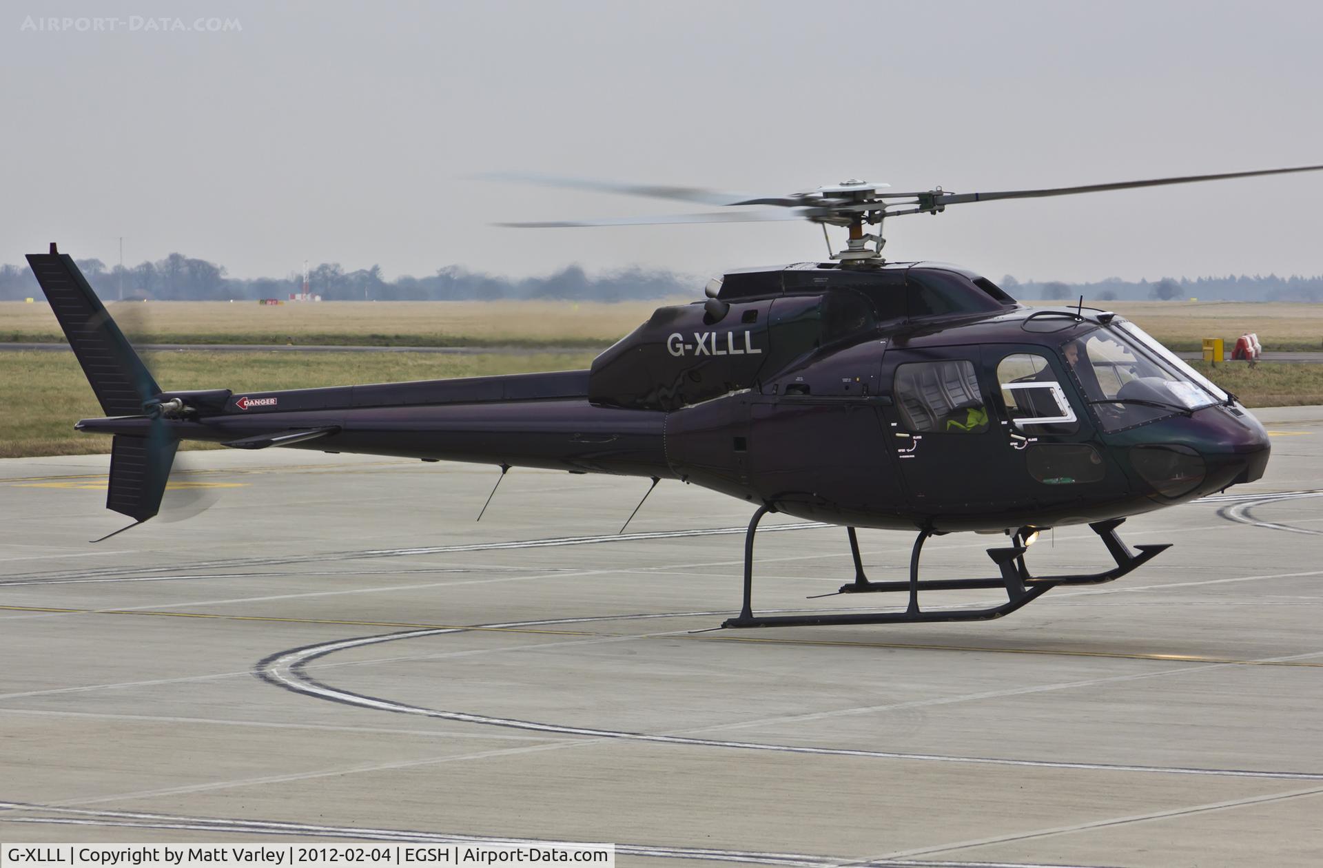 G-XLLL, 1981 Aerospatiale AS-355F-1 Twin Squirrel C/N 5033, Just lifting from stand 3 at saxonAir.