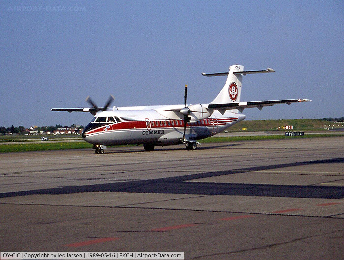 OY-CIC, 1986 ATR 42-312 C/N 024, Copenhagen Kastrup 16.6.89