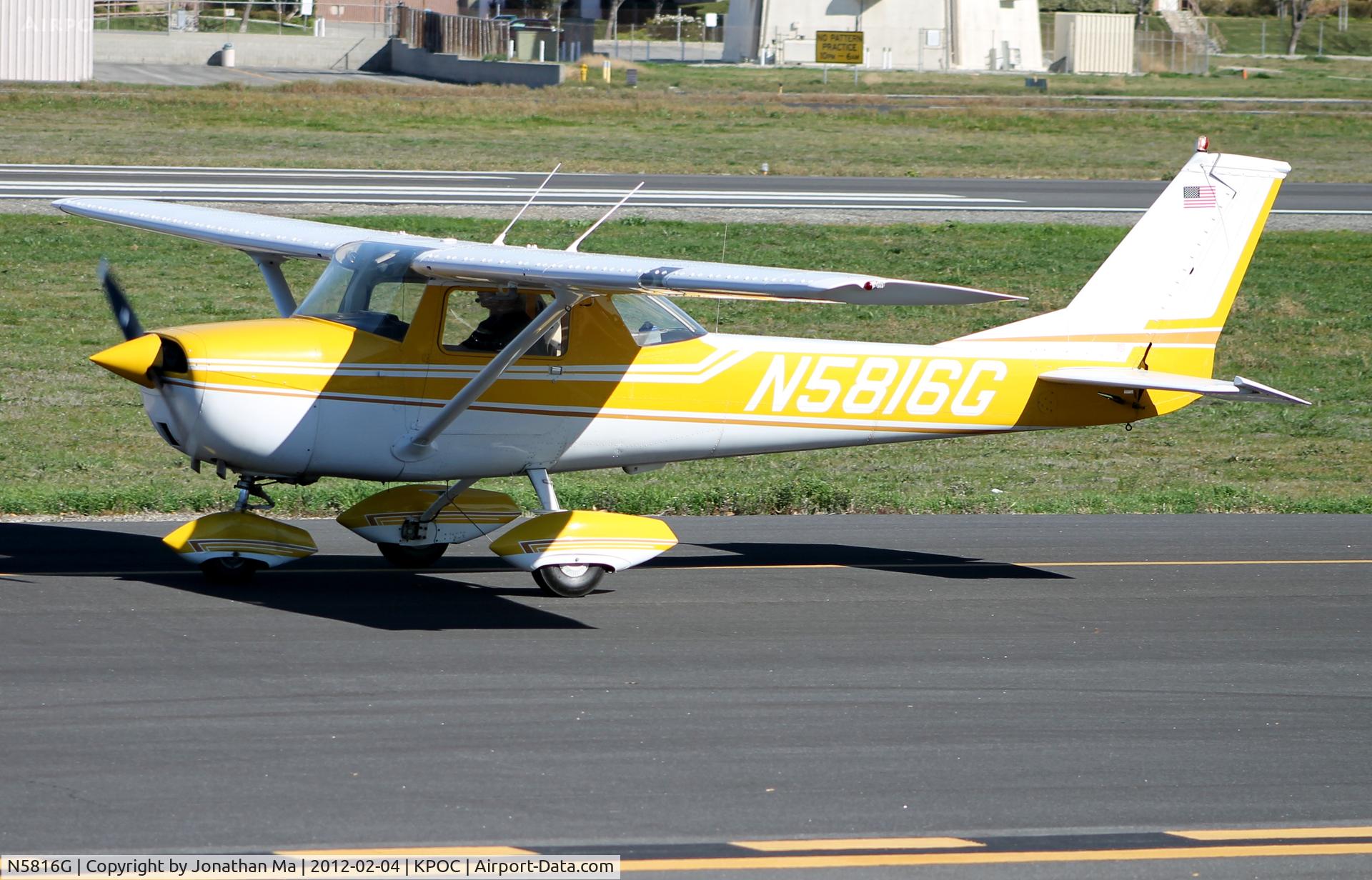 N5816G, 1969 Cessna 150K C/N 15071316, Taxiing in front of the terminal