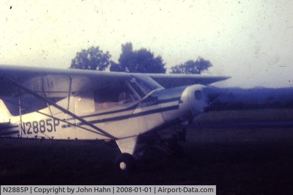 N2885P, 1954 Piper PA-18A 150 Super Cub C/N 18-4482, Bud Confer about to taxi out at New Paltz NY in 1969