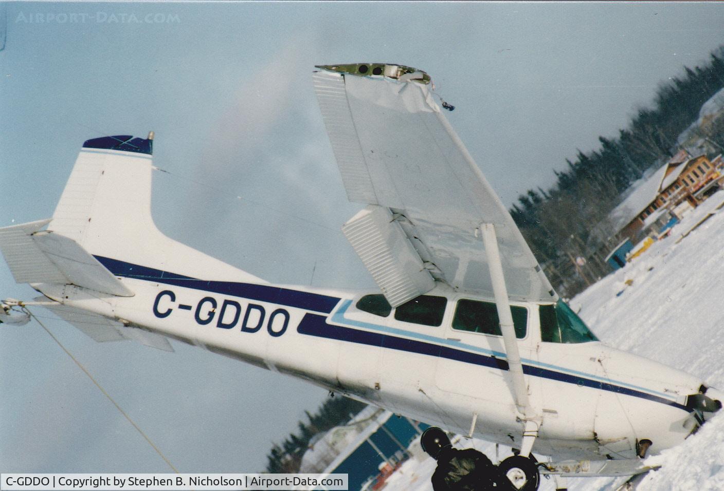 C-GDDO, 1976 Cessna 180J Skywagon C/N 180-52652, One fine day in January 1993 I looked out my window to see this...