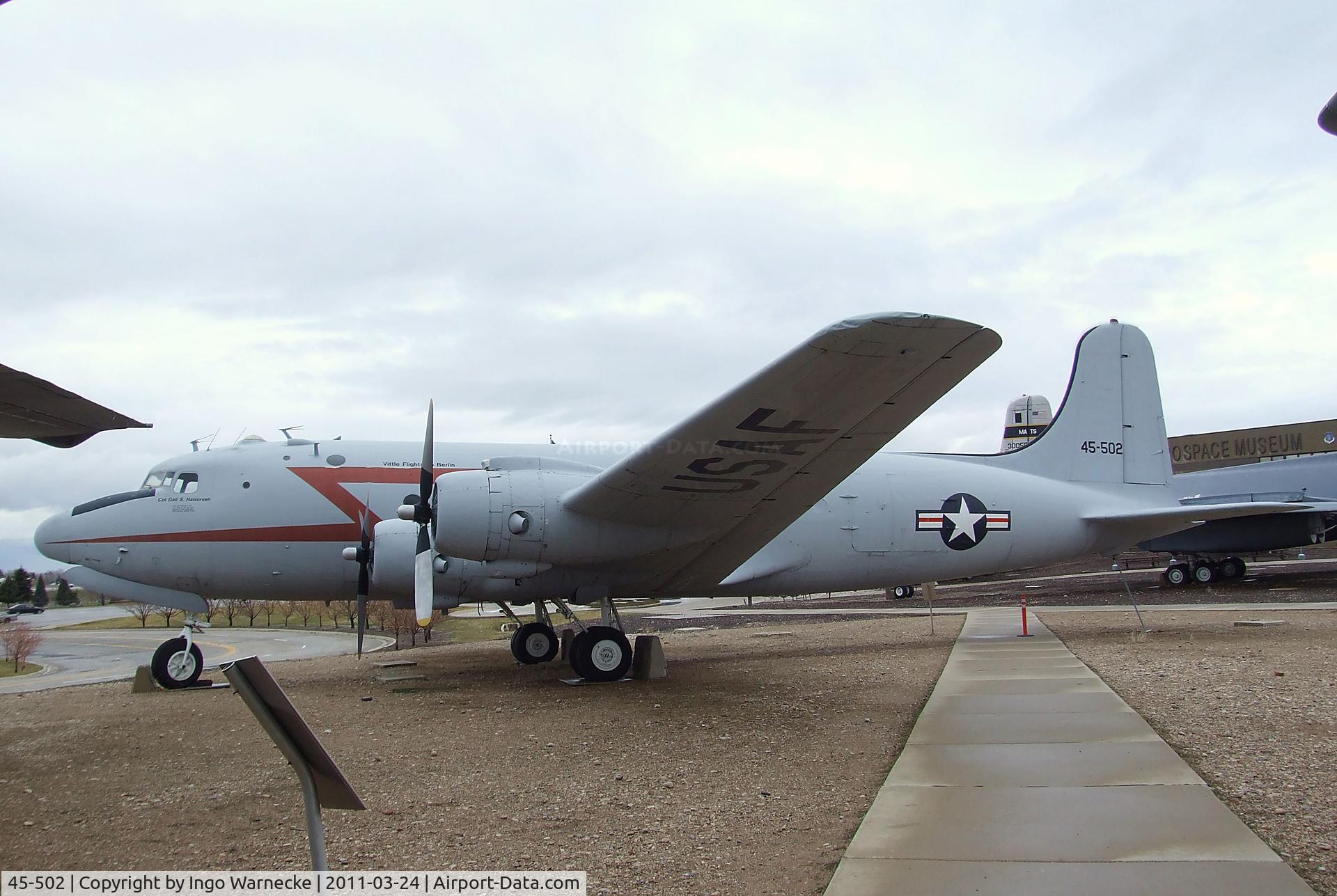 45-502, Douglas DC-4 Skymaster (C-54G) C/N 45-502, Douglas C-54G-1-DO Skymaster at the Hill Aerospace Museum, Roy UT