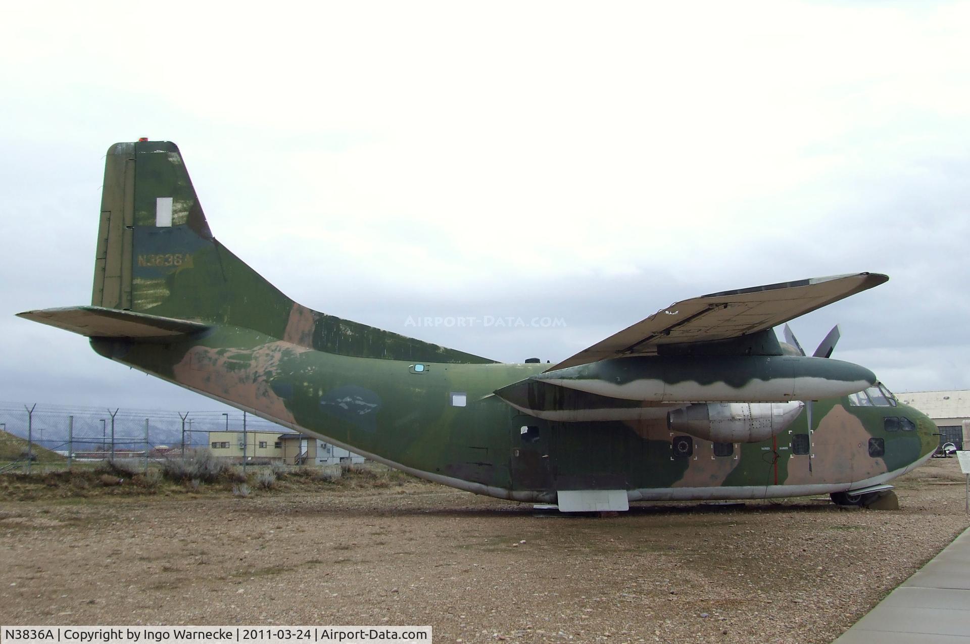 N3836A, 1955 Fairchild C-123K Provider C/N 20059, Fairchild C-123K Provider at the Hill Aerospace Museum, Roy UT