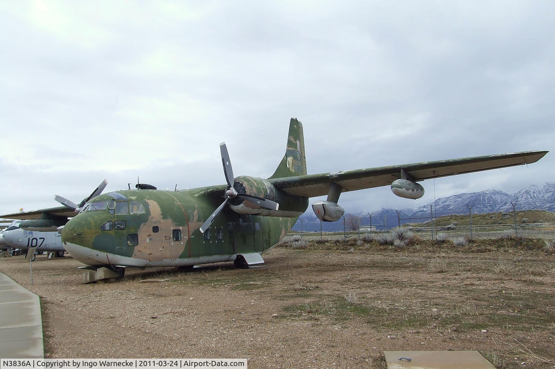 N3836A, 1955 Fairchild C-123K Provider C/N 20059, Fairchild C-123K Provider at the Hill Aerospace Museum, Roy UT