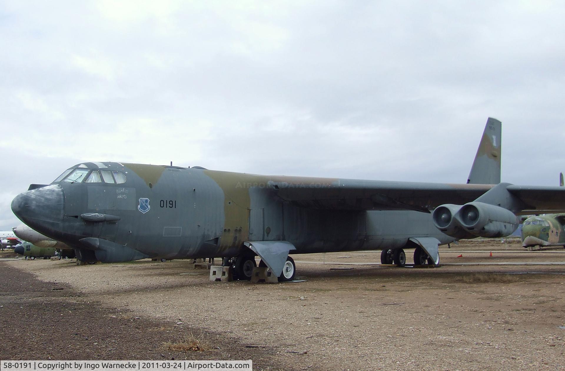 58-0191, 1958 Boeing B-52G Stratofortress C/N 464259, Boeing B-52G Stratofortress at the Hill Aerospace Museum, Roy UT