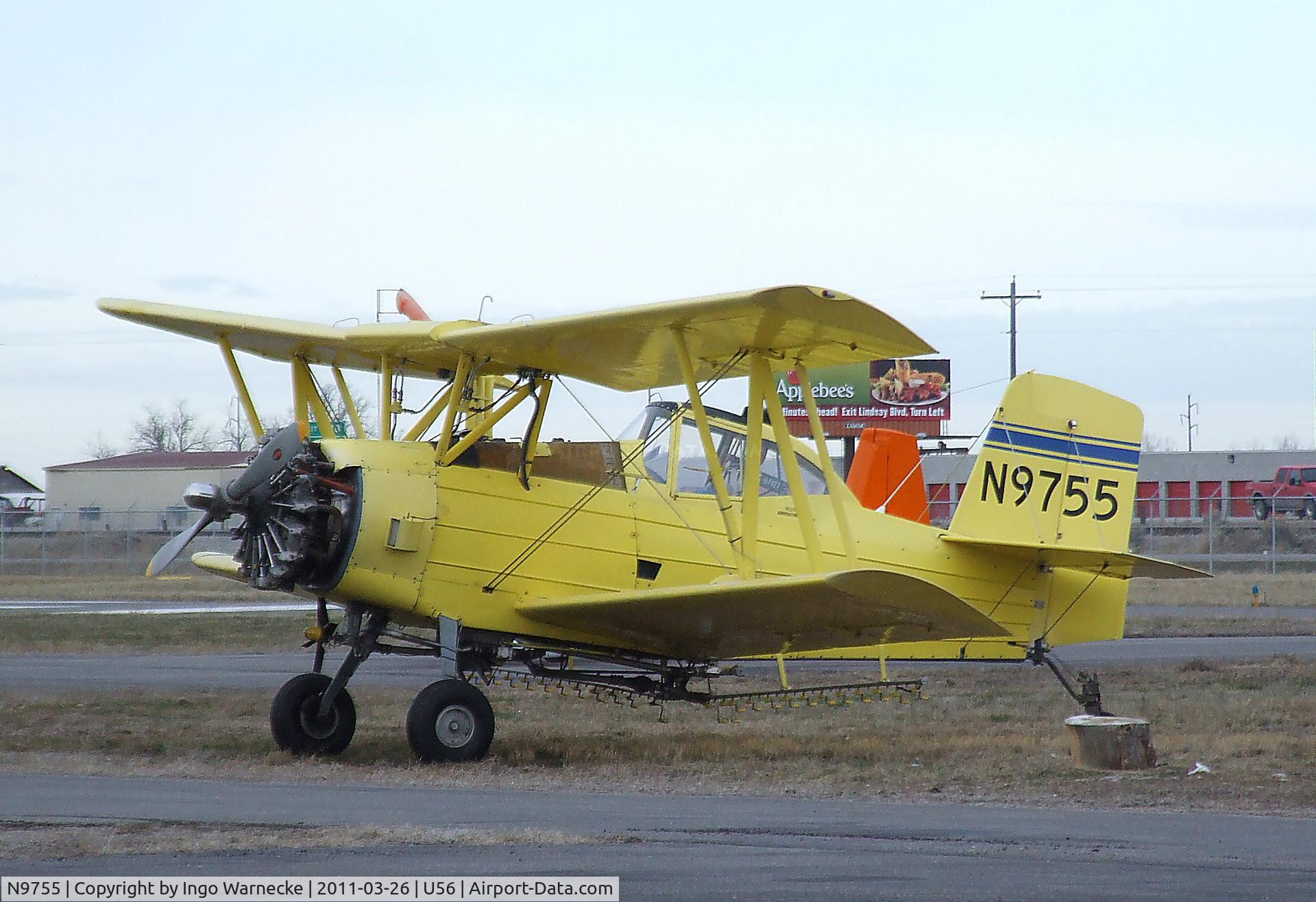 N9755, 1974 Grumman-Schweizer G-164A C/N 1250, Grumman G-164A Ag-Cat at Rigby-Jefferson County airport, Rigby ID