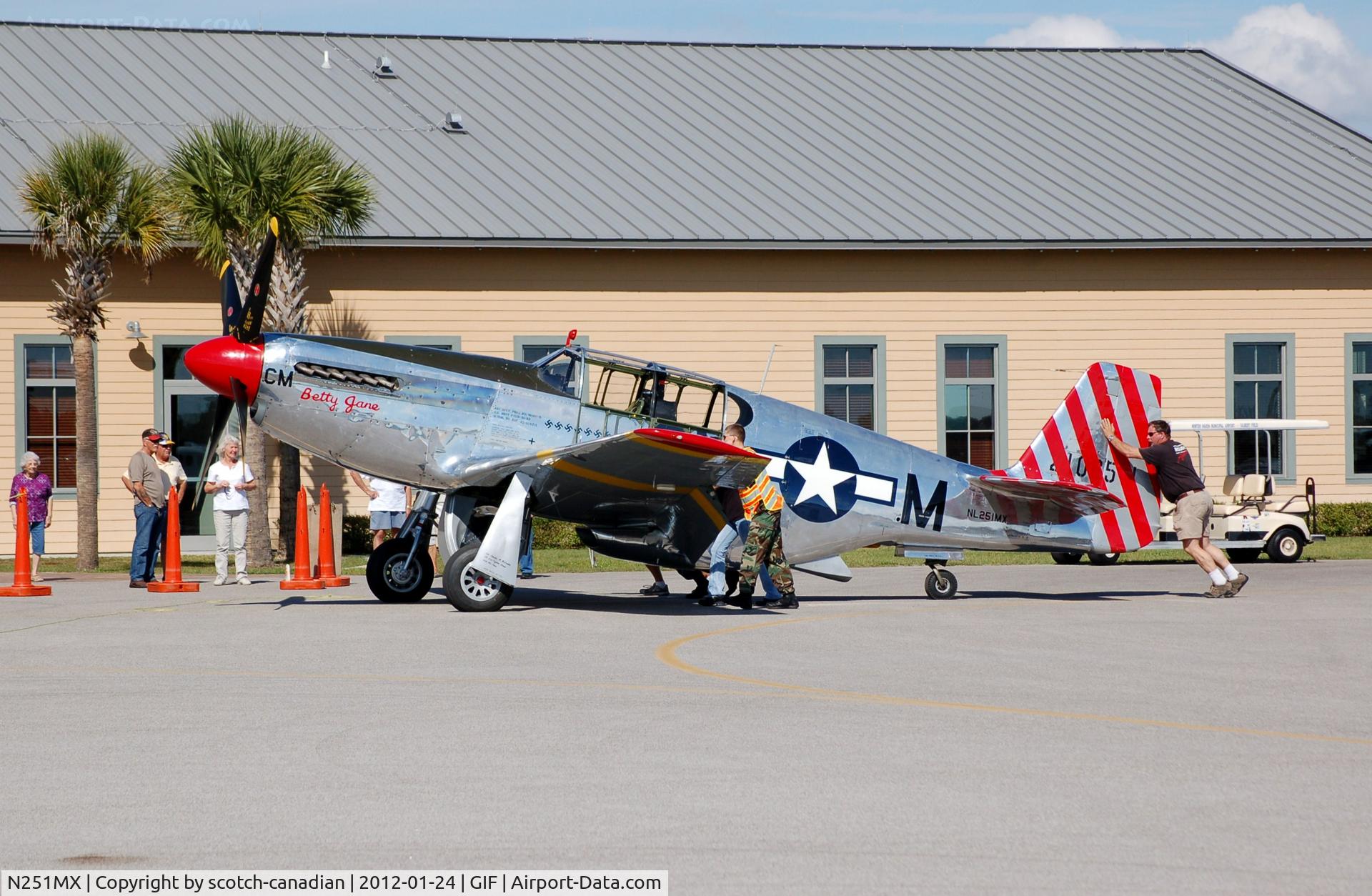 N251MX, 1943 North American P-51C-10 Mustang C/N 103-22730, 1943 North American P-51C N251MX at Gilbert Airport, Winter Haven, FL