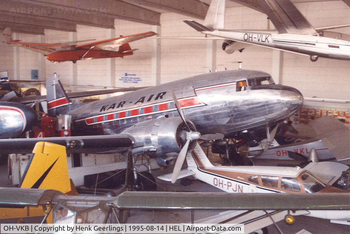 OH-VKB, 1937 Douglas DC-3-214 C/N 1975, Aviation Museum Helsinki Airport - 1995