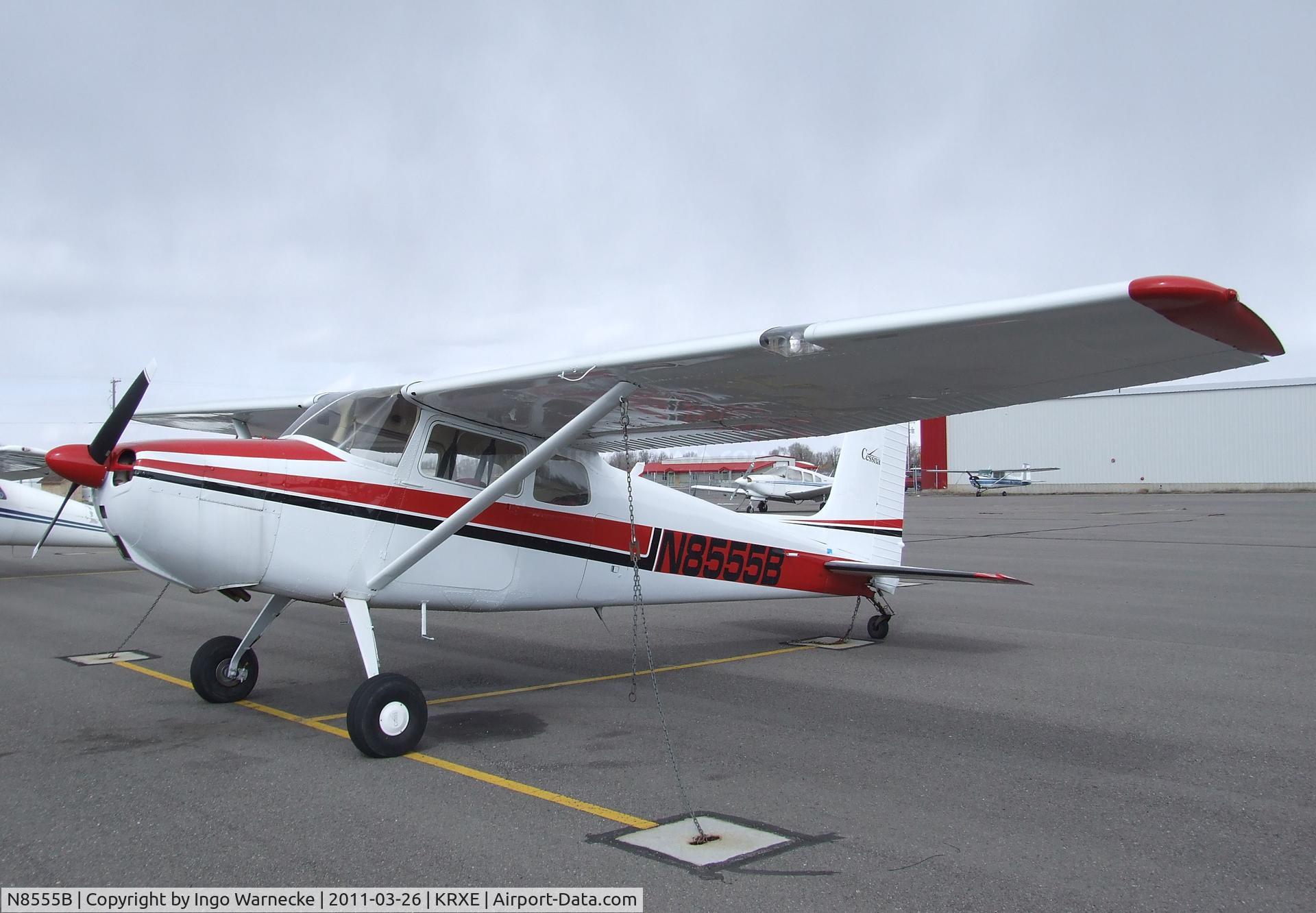 N8555B, 1957 Cessna 172 C/N 36255, Cessna 172 (taildragger) at Rexburg-Madison County airport, Rexburg ID