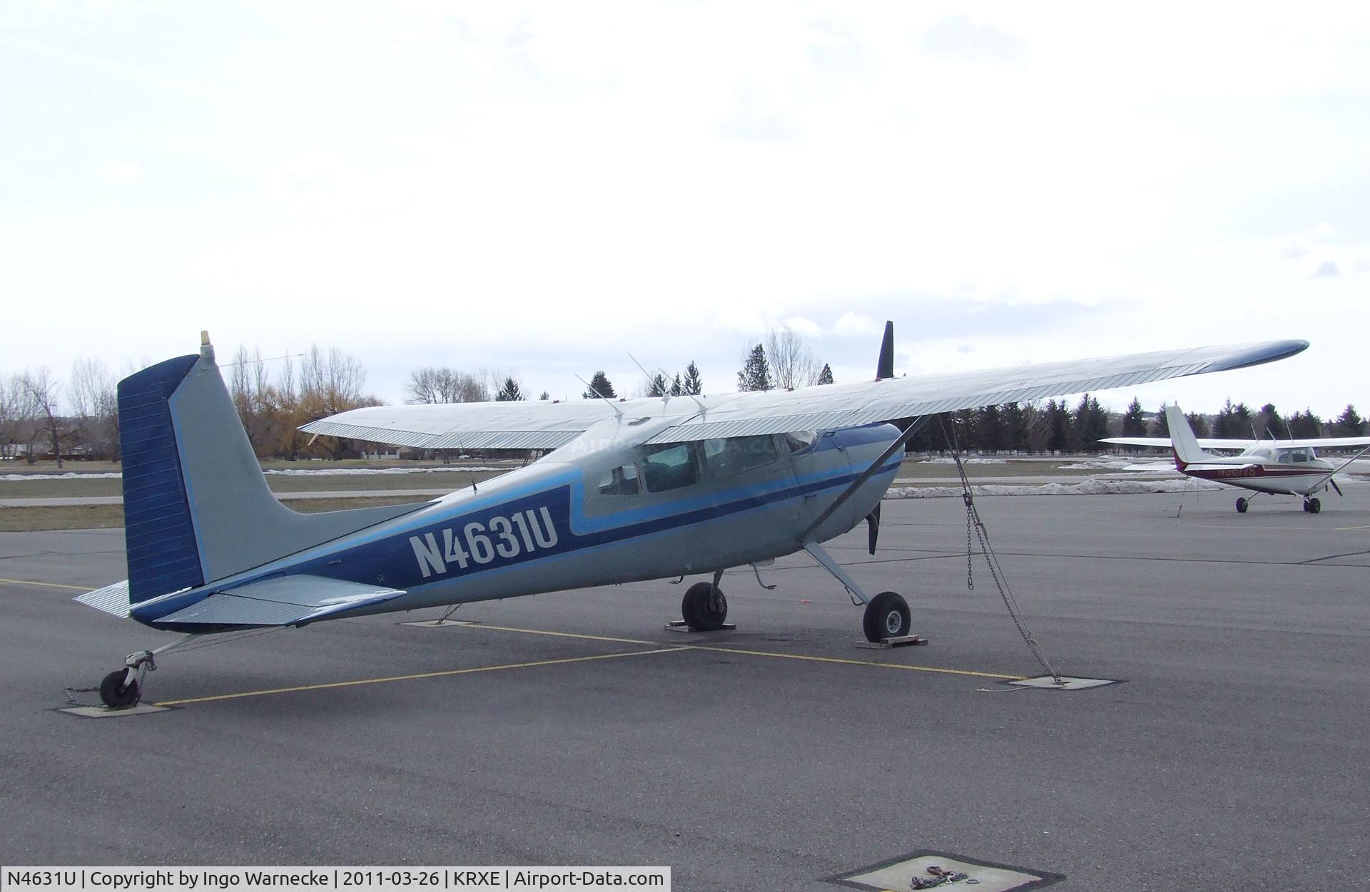 N4631U, 1963 Cessna 180G C/N 18051331, Cessna 180G Skywagon at Rexburg-Madison County airport, Rexburg ID