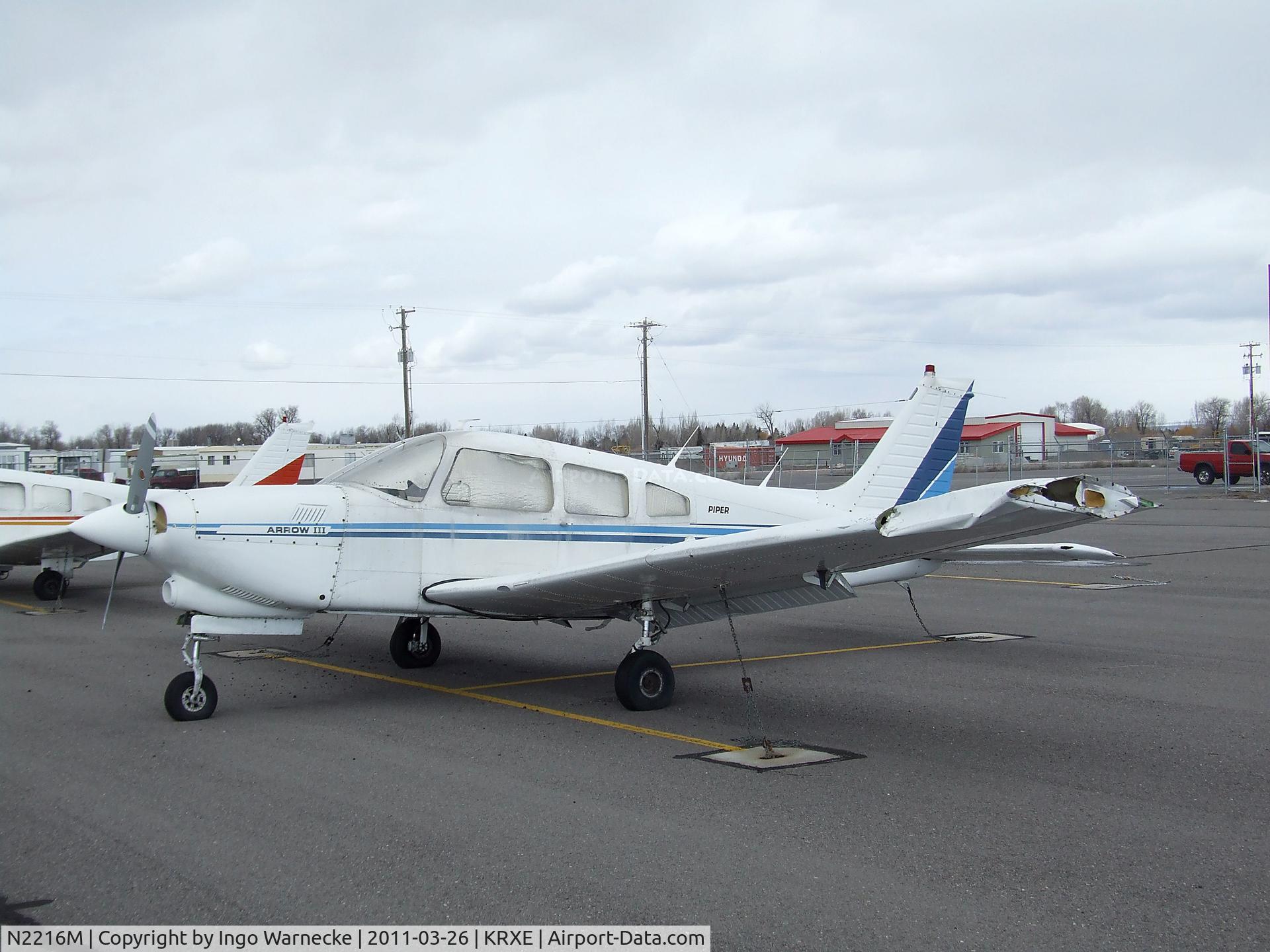 N2216M, 1977 Piper PA-28R-201T Cherokee Arrow III C/N 28R-7803112, Piper PA-28R-201T Turbo Arrow III at Rexburg-Madison County airport, Rexburg ID