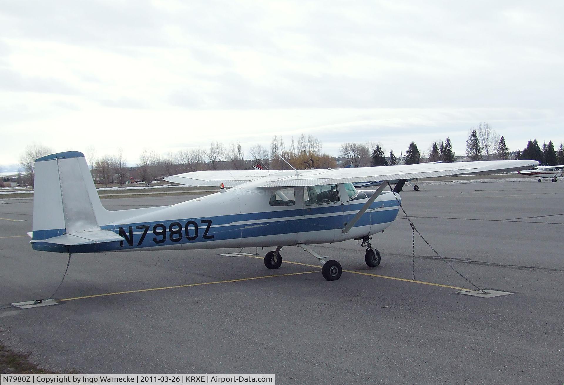 N7980Z, 1963 Cessna 150C C/N 15060080, Cessna 150C at Rexburg-Madison County airport, Rexburg ID