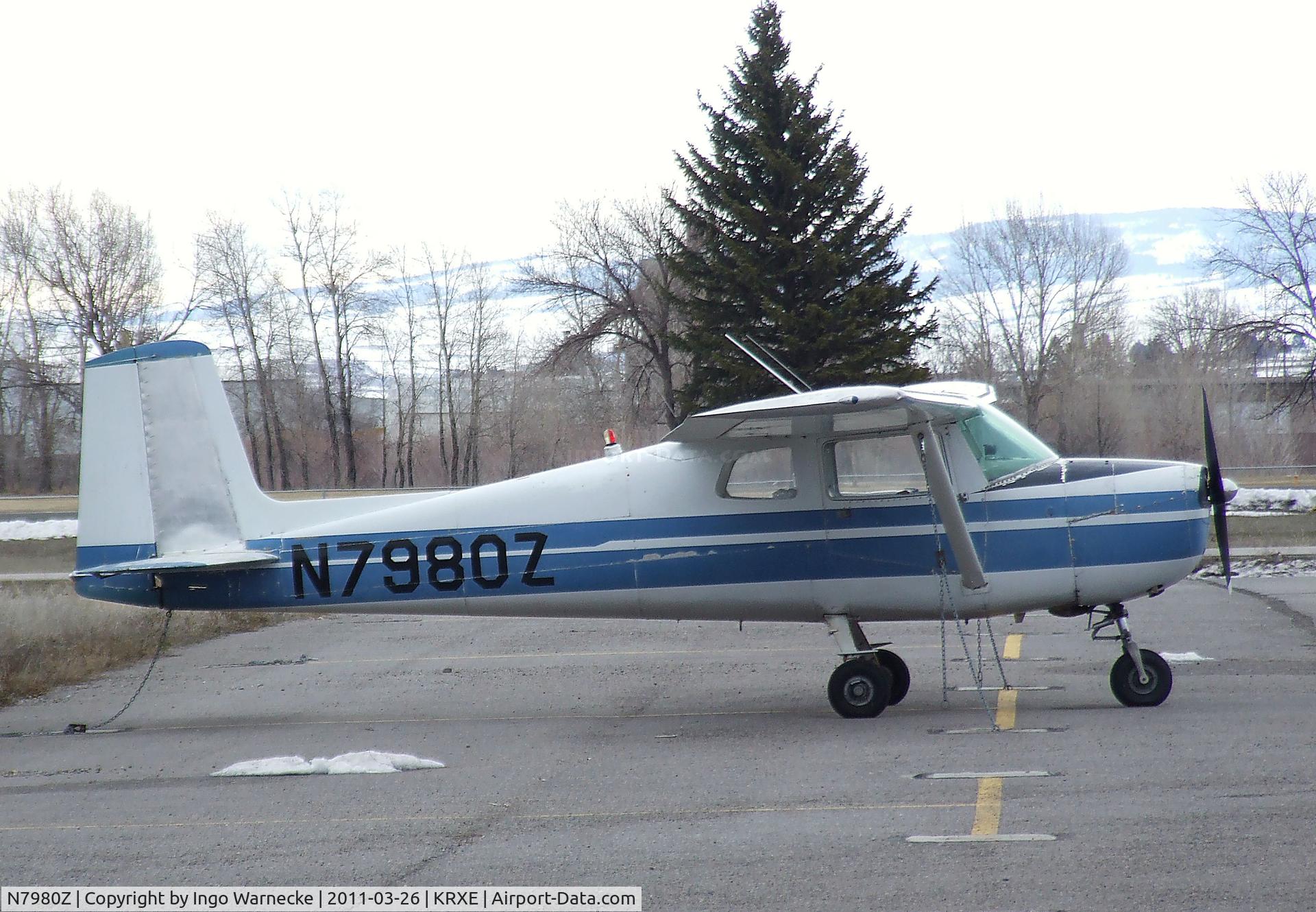 N7980Z, 1963 Cessna 150C C/N 15060080, Cessna 150C at Rexburg-Madison County airport, Rexburg ID