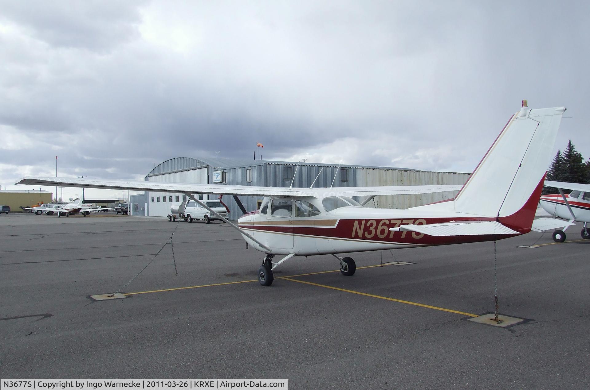 N3677S, 1963 Cessna 172E C/N 17250877, Cessna 172E Skyhawk at Rexburg-Madison County airport, Rexburg ID